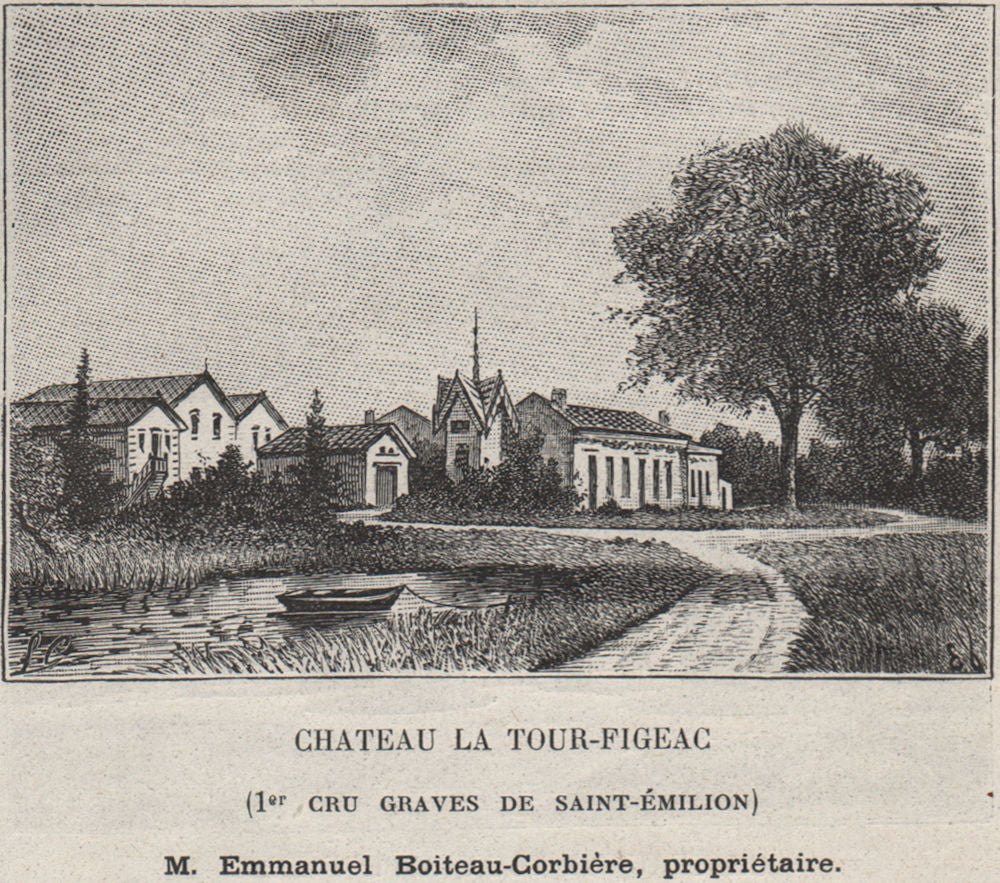Chateau la Tour-Figeac (1er Cru Graves de Saint-Émilion). Bordeaux. SMALL 1908